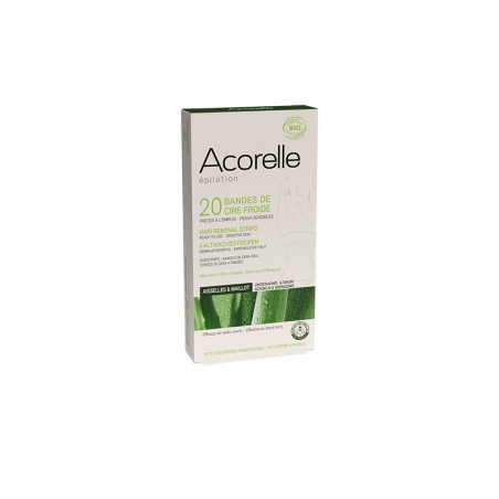 Bandes de Cire Froide BIO Certifiées Aisselles & Maillot x20 | Acorelle