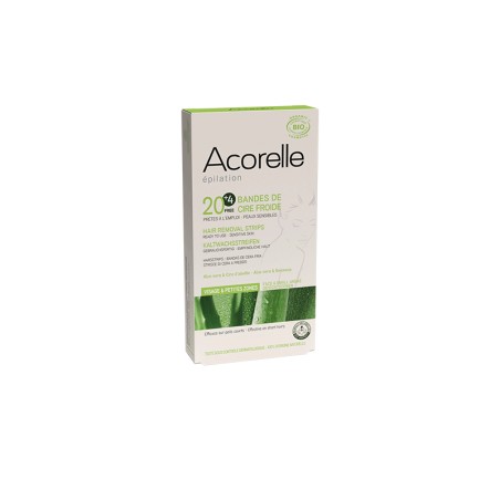 Bandes de Cire Froide BIO Certifiées Visage x20 | Acorelle